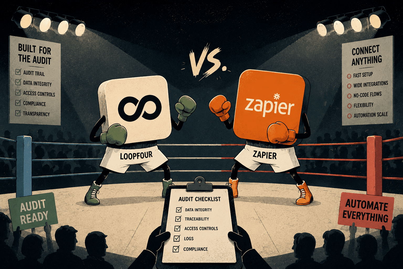 Loopfour vs Zapier for finance ops